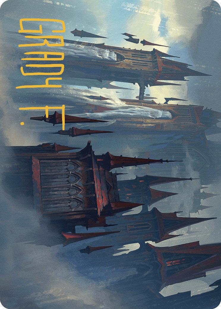 Thundering Falls Art Card (Gold-Stamped Signature) [Murders at Karlov Manor Art Series] - Josh's Cards