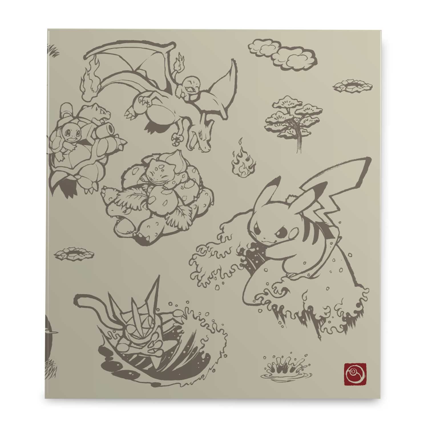 D-Ring Binder - Pikachu (Scroll Painting Style)