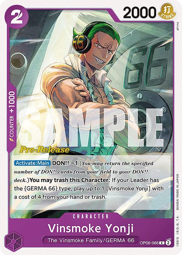 Vinsmoke Yonji [Wings of the Captain Pre-Release Cards] - Josh's Cards