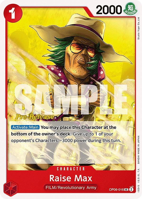 Raise Max [Wings of the Captain Pre-Release Cards] - Josh's Cards