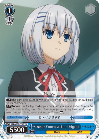 Strange Conversation, Origami (DAL/W79-TE15 TD) - Date A Live