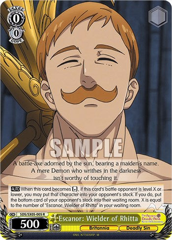 Escanor: Wielder of Rhitta (SDS/SX05-005 R) - The Seven Deadly Sins: Revival of The Commandments