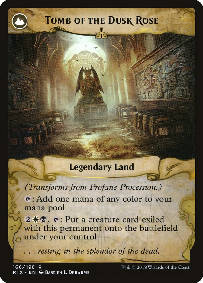 Profane Procession // Tomb of the Dusk Rose (RIX-166) - Rivals of Ixalan: (compasslanddfc)