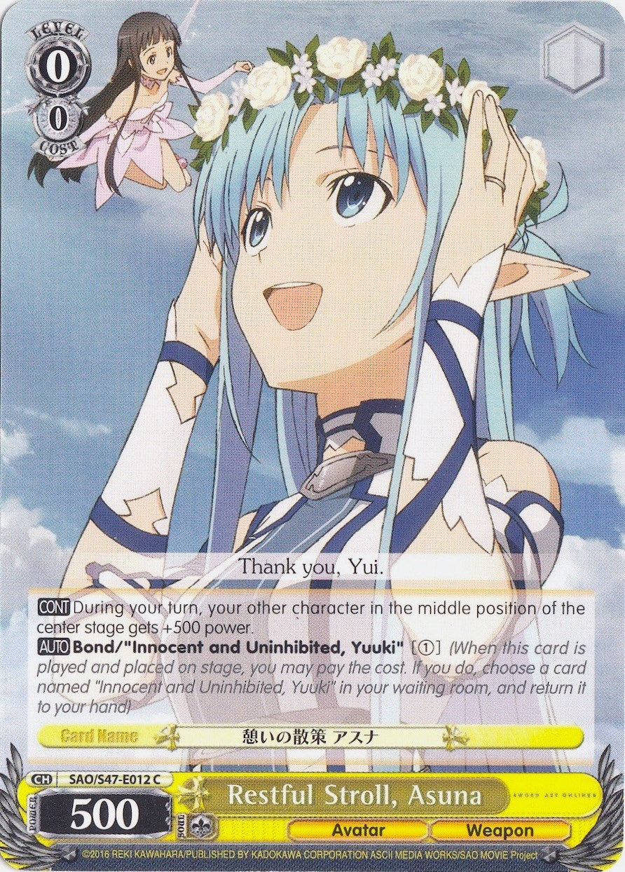 Restful Stroll, Asuna (SAO/S47-E012 C) - Sword Art Online Re: Edit
