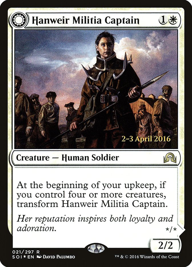 Hanweir Militia Captain // Westvale Cult Leader (PRE-21S) - Shadows over Innistrad Promos: (Double Faced Transform) Foil