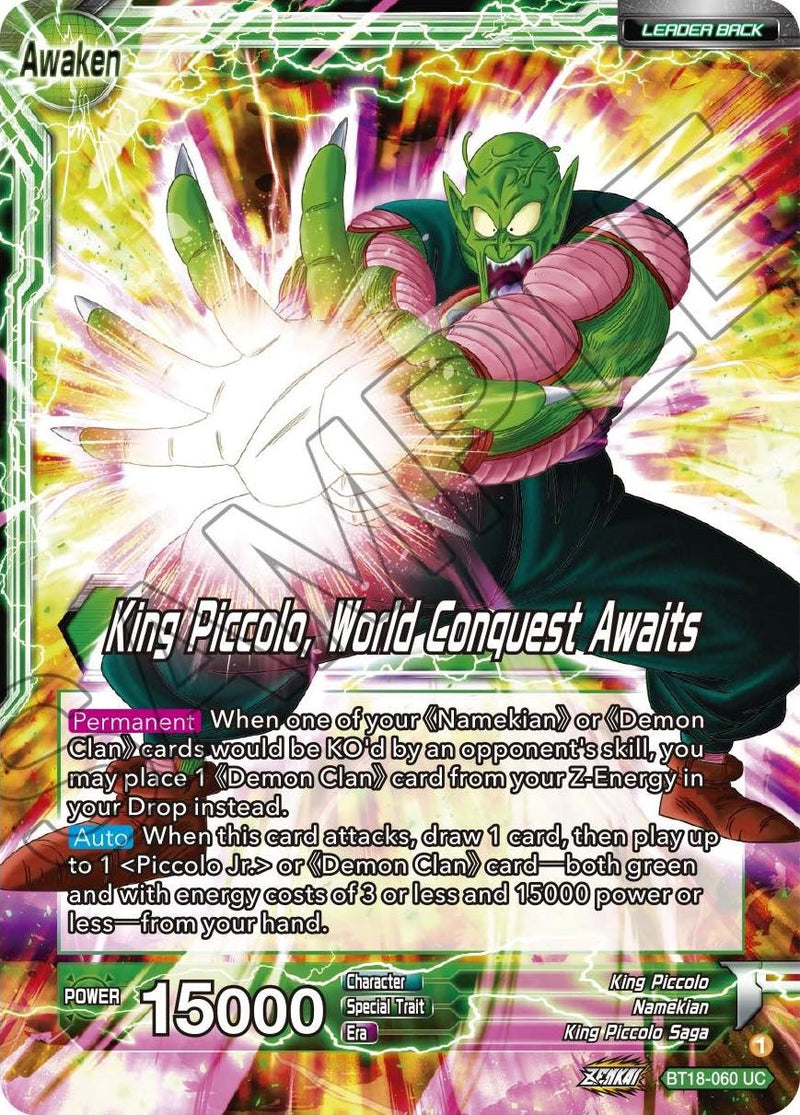King Piccolo // King Piccolo, World Conquest Awaits (BT18-060) [Dawn of the Z-Legends]