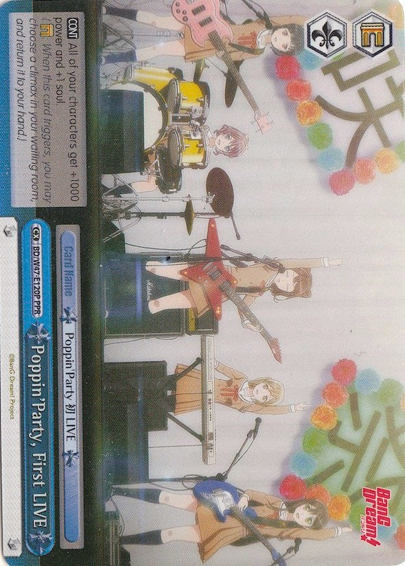 Poppin'Party, First LIVE (Parallel Foil) (BD/W47-E120P PPR) - BanG Dream!