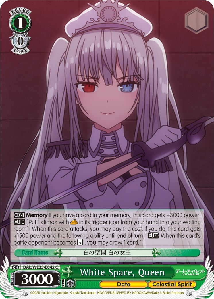 White Space, Queen (Parallel Foil) (DAL/WE33-E042 C) - Date A Bullet