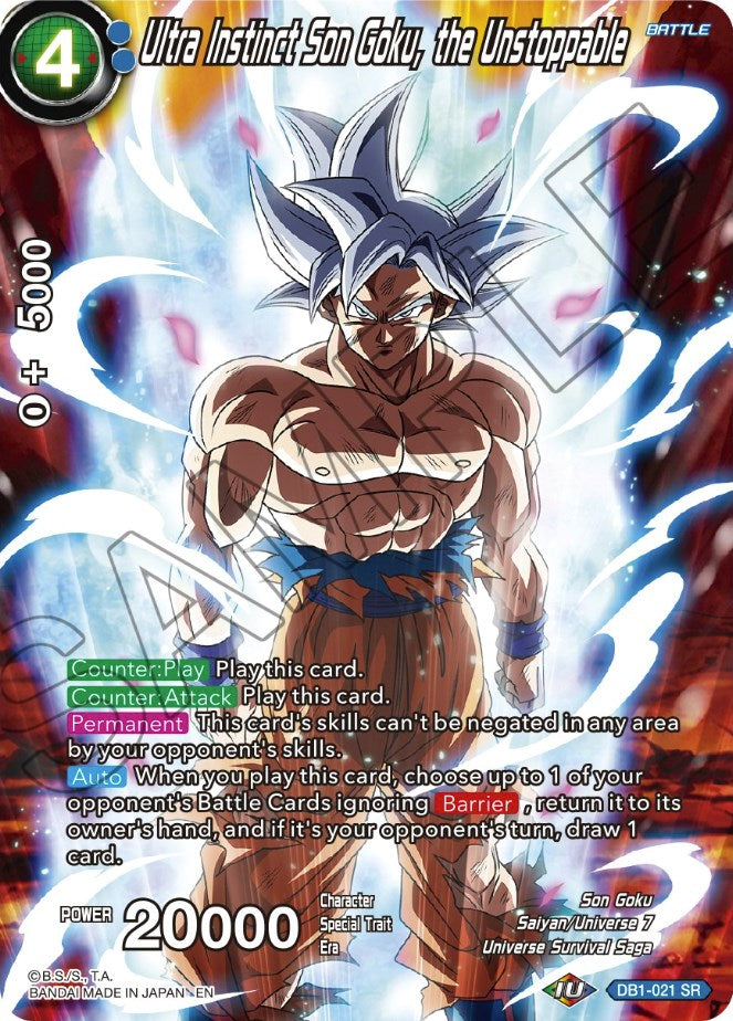 Ultra Instinct Son Goku, the Unstoppable (DB1-021) [Theme Selection: History of Son Goku]