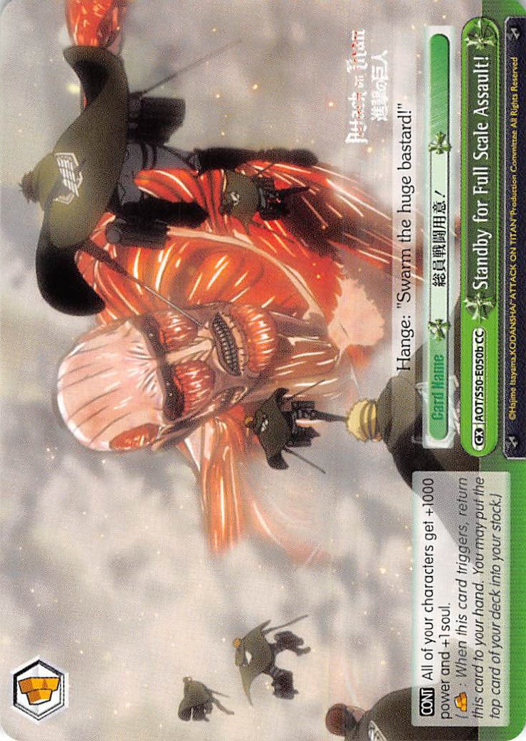 Standby for Full Scale Assault! (B) (AOT/S50-E050b CC) - Attack on Titan Vol. 2