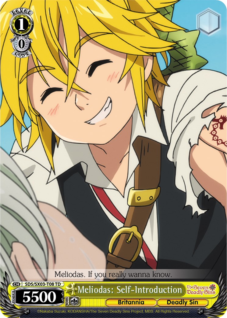 Meliodas: Self-Introduction (SDS/SX03-T08 TD) - The Seven Deadly Sins