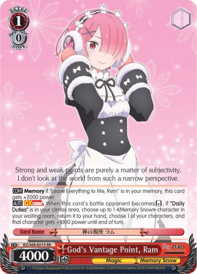 God's Vantage Point, Ram (RZ/S68-E015 RR) - Re:ZERO Memory Snow