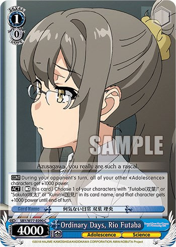 Ordinary Days, Rio Futaba (SBY/W77-E090 C) - Rascal Does Not Dream of a Dreaming Girl