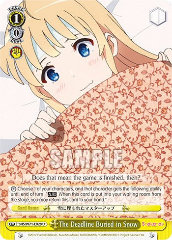The Deadline Buried in Snow (SHS/W71-E028 U) - Saekano How to Raise a Boring Girlfriend. flat