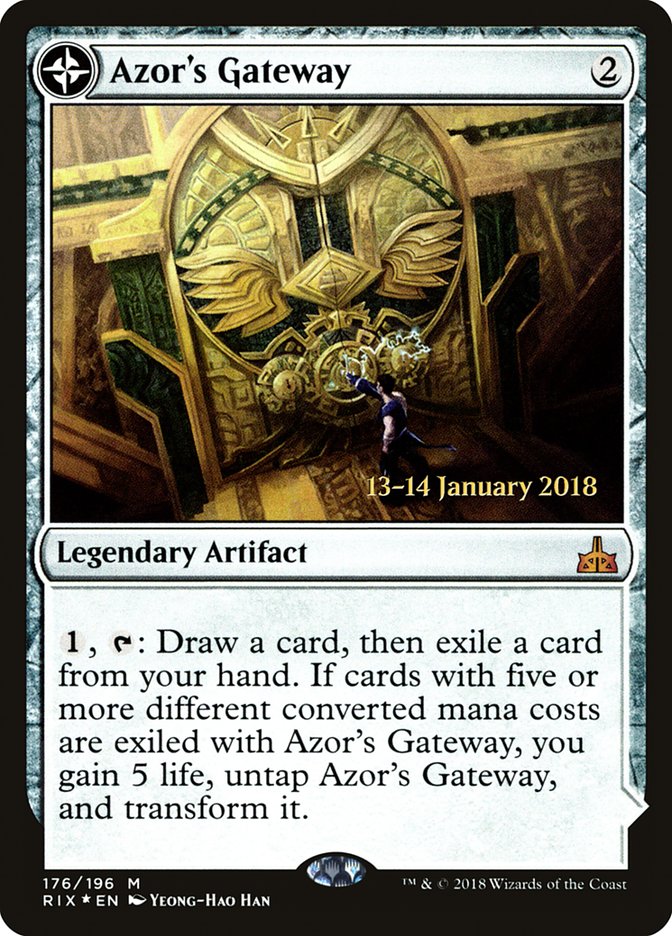 Azor's Gateway // Sanctum of the Sun (PRE-176) - Rivals of Ixalan Promos: (compasslanddfc) Foil