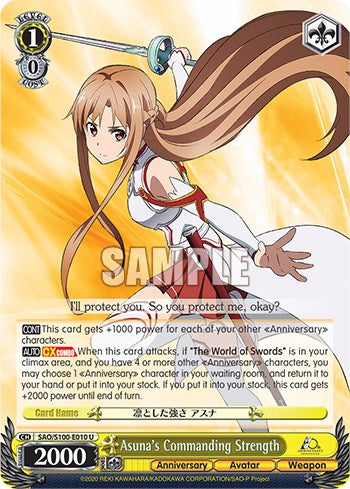 Asuna's Commanding Strength (SAO/S100-E010 U) - Sword Art Online Animation 10th Anniversary