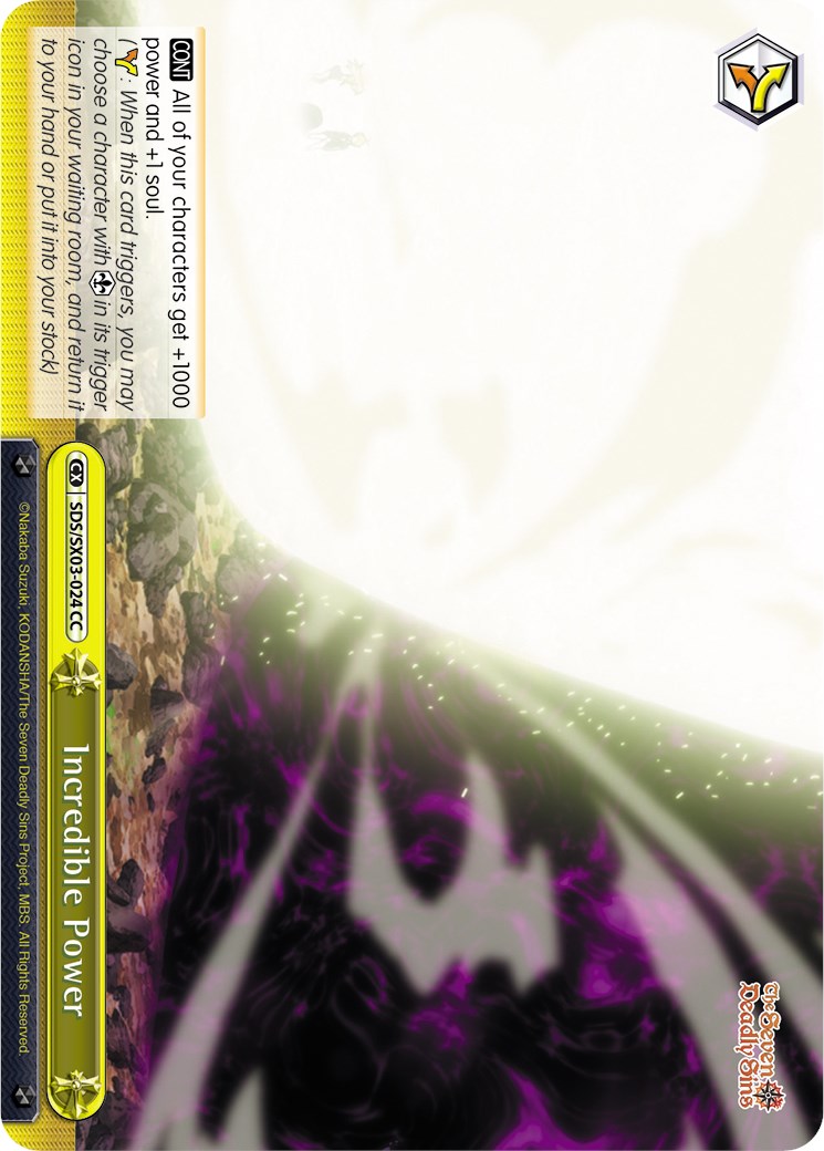 Incredible Power (SDS/SX03-024 CC) - The Seven Deadly Sins