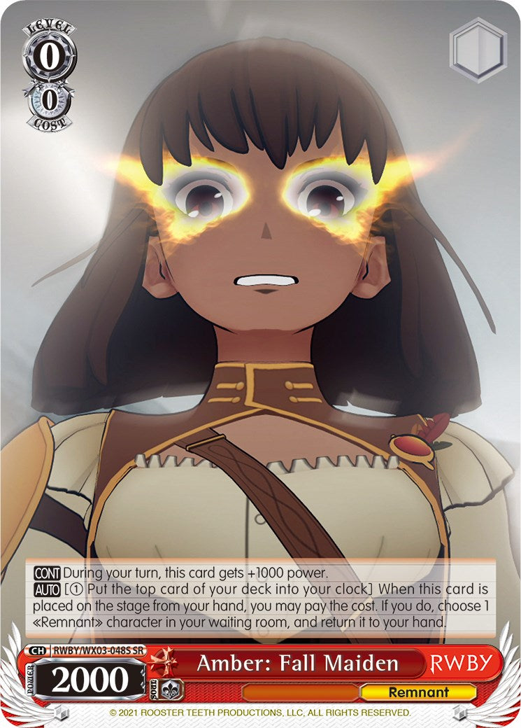 Amber: Fall Maiden (SR) (RWBY/WX03-048S SR) - RWBY