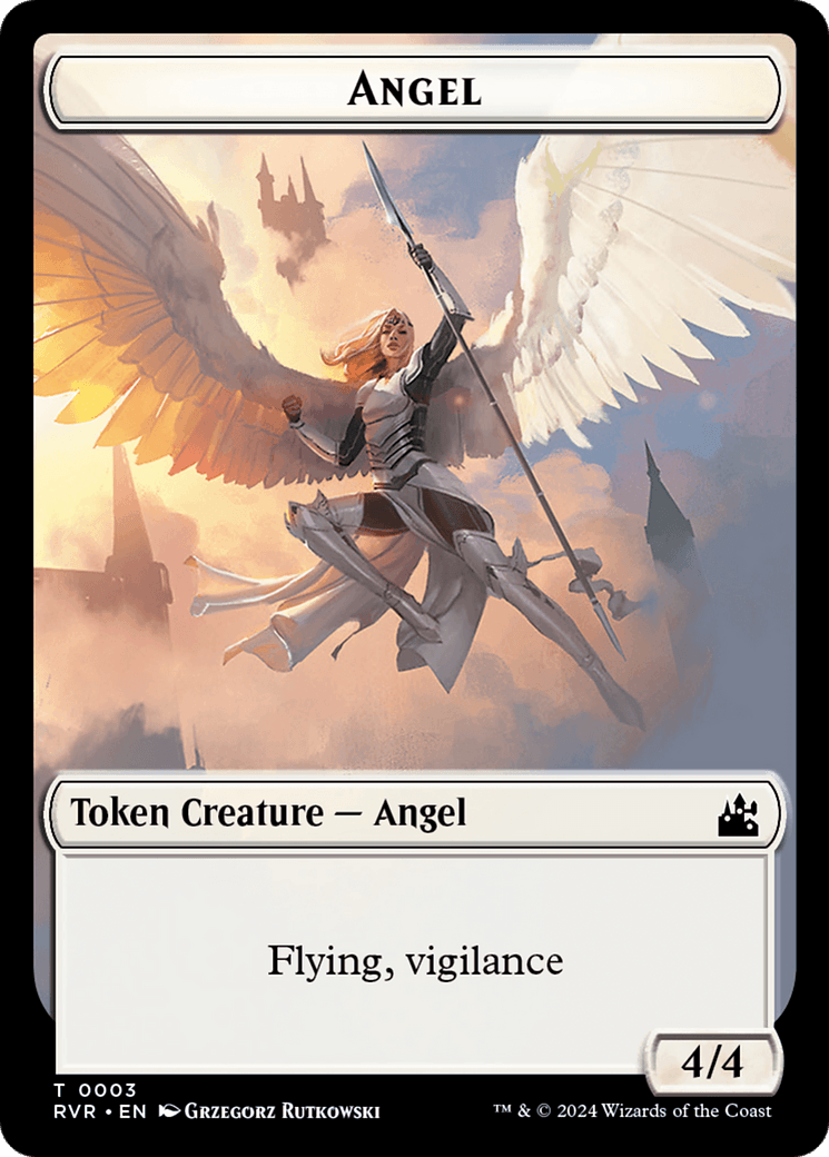 Bird // Angel (0003) Double-Sided Token [Ravnica Remastered Tokens] - Josh's Cards