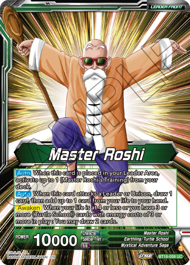 Master Roshi // Son Goku, Krillin, Yamcha, & Master Roshi, Reunited (BT18-059) [Dawn of the Z-Legends]
