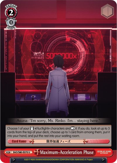 Maximum-Acceleration Phase (SAO/S80-E070 U) - Sword Art Online -Alicization- Vol.2