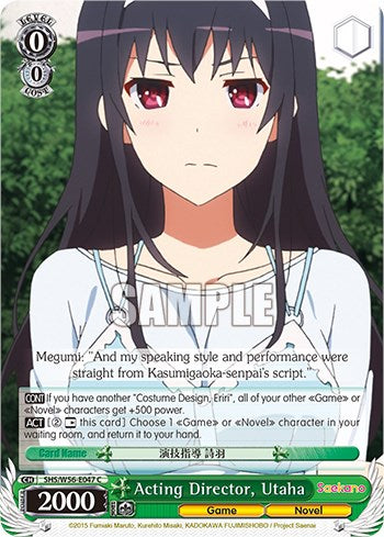 Acting Director, Utaha (SHS/W56-E047 C) - Saekano: How to Raise a Boring Girlfriend