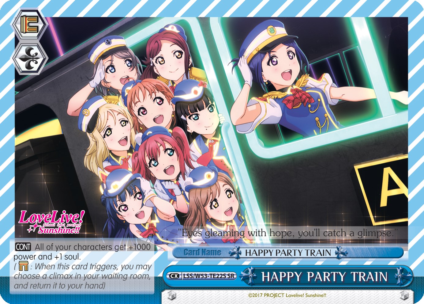 HAPPY PARTY TRAIN (SR) (LSS/W53-TE22S SR) - Love Live! Sunshine!! Extra Booster