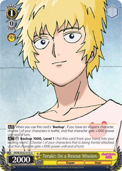 Teruki: On a Rescue Mission (MOB/SX02-010 U) - Mob Psycho 100