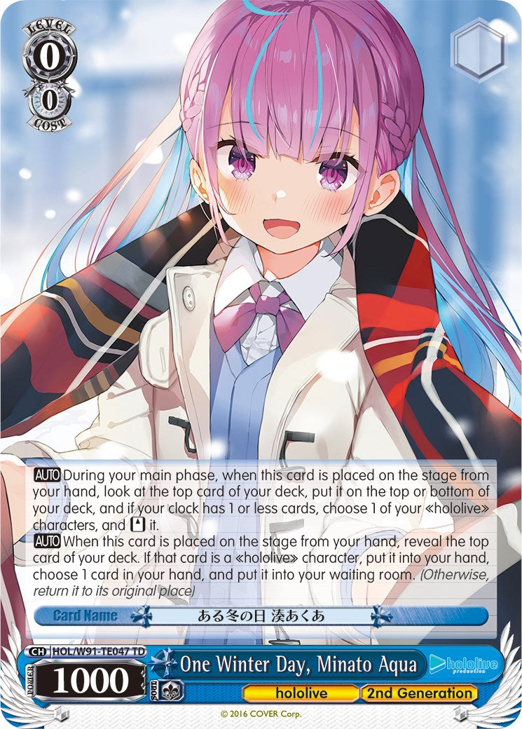 One Winter Day, Minato Aqua (HOL/W91-TE047 TD) - hololive production