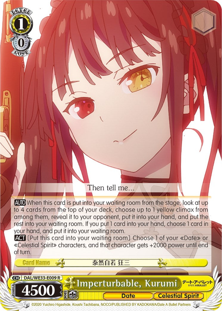 Imperturbable, Kurumi (DAL/WE33-E009 R) - Date A Bullet