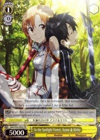 In the Sunlight Forest, Asuna & Kirito (SAO/S26-PE02 PR) - Sword Art Online Vol.2
