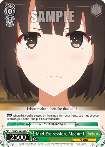 Mad Expression, Megumi (SHS/W56-E048 C) - Saekano: How to Raise a Boring Girlfriend