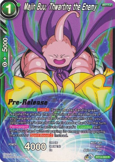 Majin Buu, Thwarting the Enemy (BT14-083) [Cross Spirits Prerelease Promos]