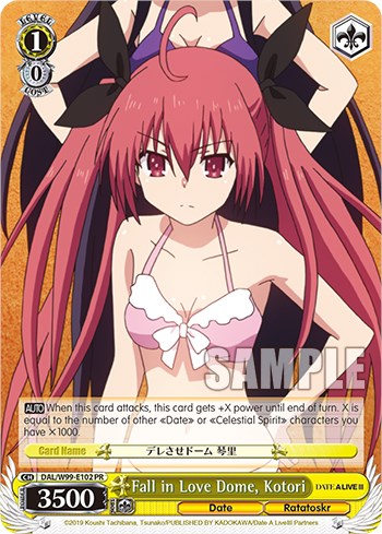 Fall in Love Dome, Kotori (DAL/W99-E102 PR) - Date A Live Vol.2