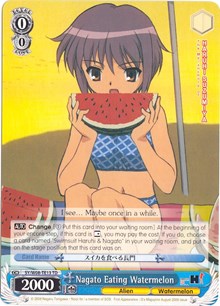 Nagato Eating Watermelon (TD) (SY/W08-TE13 TD) - The Melancholy of Haruhi Suzumiya