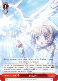 Secure! (CCS/WX01-072 U) - Cardcaptor Sakura: Clear Card