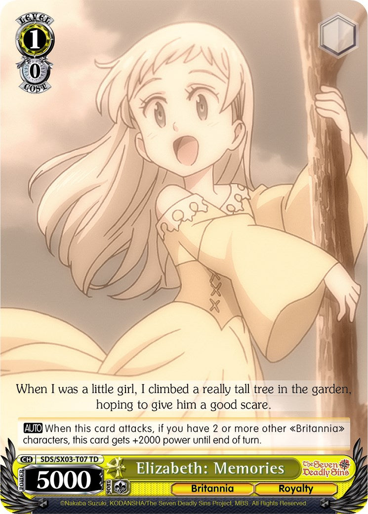 Elizabeth: Memories (SDS/SX03-T07 TD) - The Seven Deadly Sins