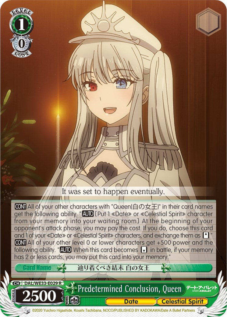 Predetermined Conclusion, Queen (Parallel Foil) (DAL/WE33-E029 R) - Date A Bullet