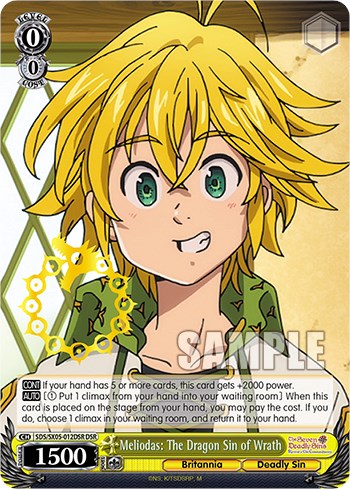Meliodas: The Dragon Sin of Wrath (DSR) (SDS/SX05-012DSR DSR) - The Seven Deadly Sins: Revival of The Commandments