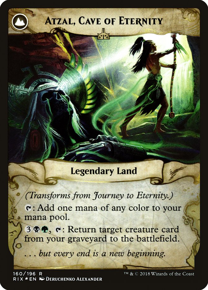 Journey to Eternity // Atzal, Cave of Eternity (PRE-160S) - Rivals of Ixalan Promos: (compasslanddfc) Foil