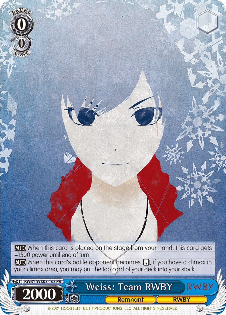 Weiss: Team RWBY (RWBY/WX03-103 PR) - RWBY