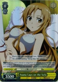 Asuna Lays on the Sofa (SR) (SAO/S20-E003S SR) - Sword Art Online