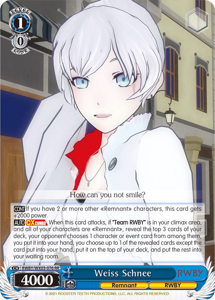 Weiss Schnee (RWBY/WX03-076 RR) - RWBY