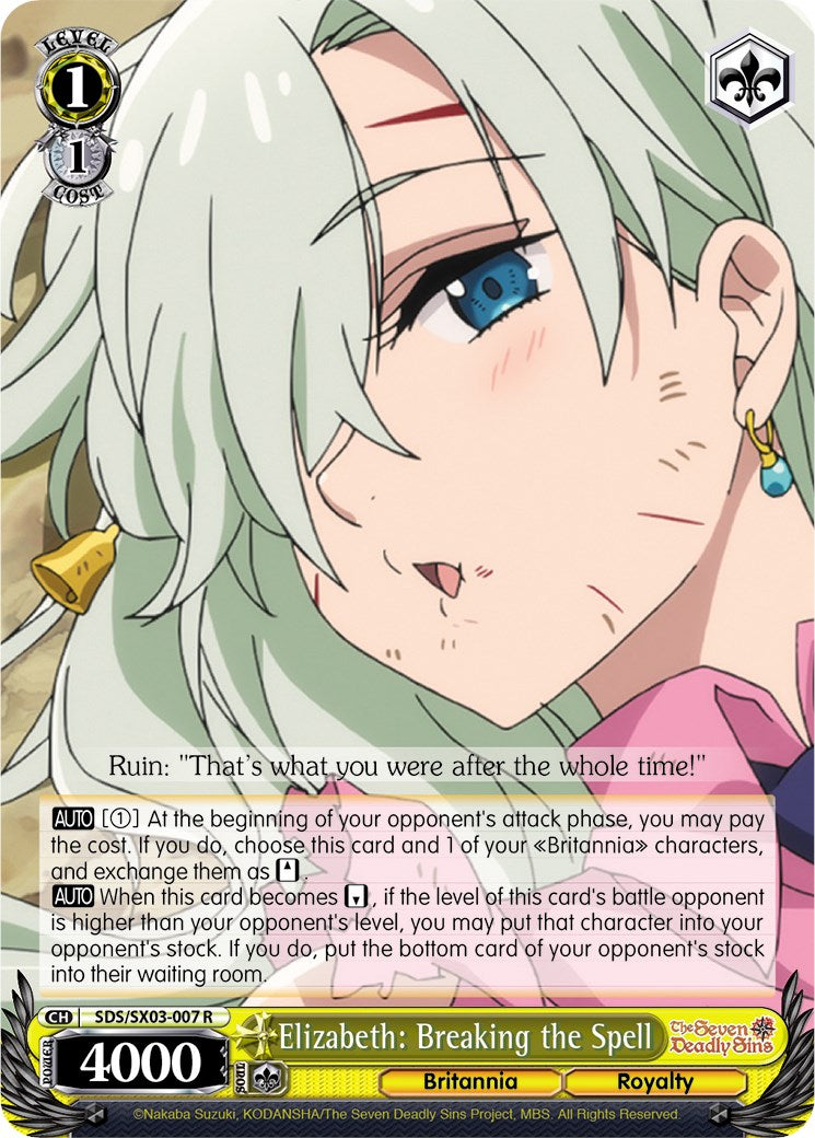Elizabeth: Breaking the Spell (SDS/SX03-007 R) - The Seven Deadly Sins