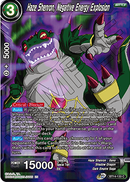 Haze Shenron, Negative Energy Explosion (BT14-133) [Cross Spirits]