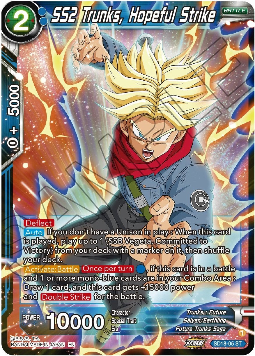 SS2 Trunks, Hopeful Strike (SD18-05) [Dawn of the Z-Legends]