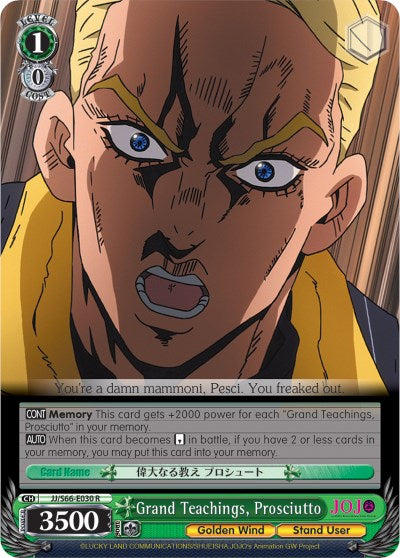 Grand Teachings, Prosciutto (JJ/S66-E030 R) - JoJo's Bizarre Adventure: Golden Wind