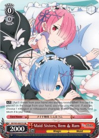 Maid Sisters, Rem & Ram (SR) (RZ/S55-E031S SR) - Re:ZERO Vol.2
