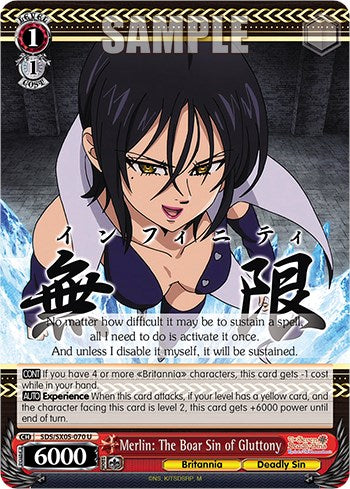 Merlin: The Boar Sin of Gluttony (SDS/SX05-070 U) - The Seven Deadly Sins: Revival of The Commandments