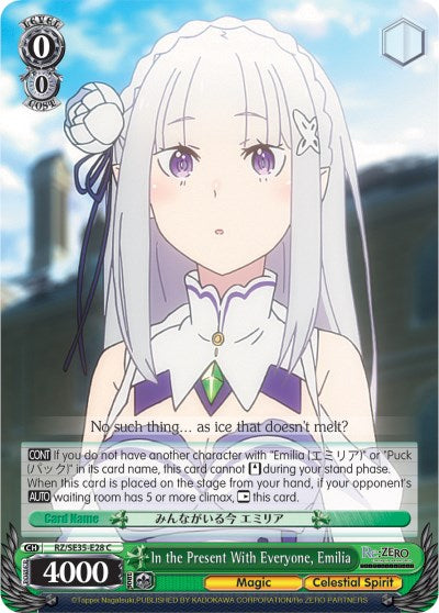 In the Present With Everyone, Emilia (Parallel Foil) (RZ/SE35-E28 C) - Re:ZERO: The Frozen Bond